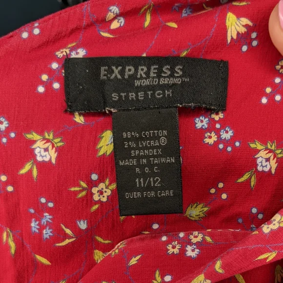 Express Stretch 90s Women's Mid Length Dress with Summer Bloom Pattern - Picture 5 of 5